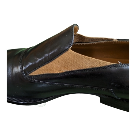 Alexander McQueen Black Leather Tan Elastic Square Toe Loafers Size 8.5-9 Sharp! main image 4